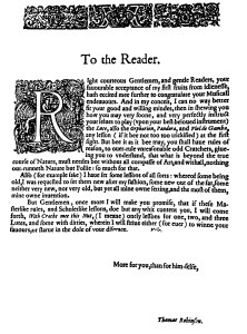 Introduction - To the reader